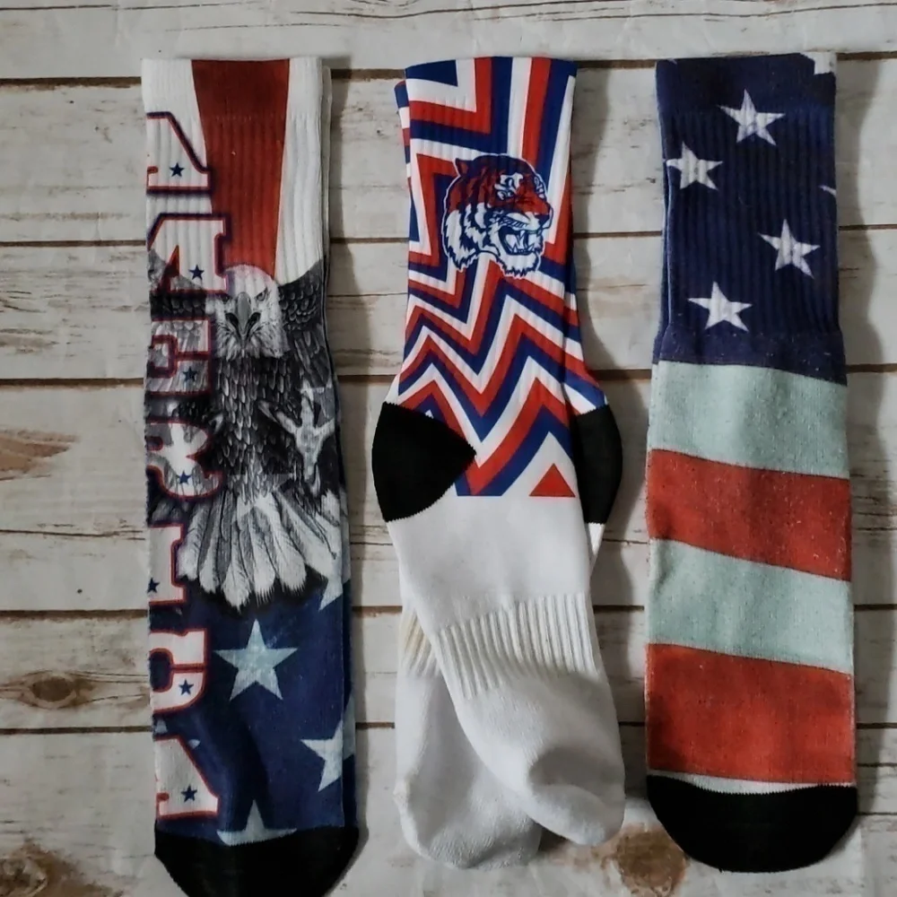 *PRICE DROP* 3 pairs of patriotic socks